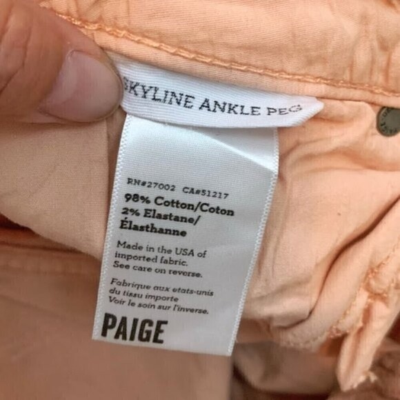 Paige Skyline Mid RiseAnkle Peg Skinny Jeans - Picture 9 of 12